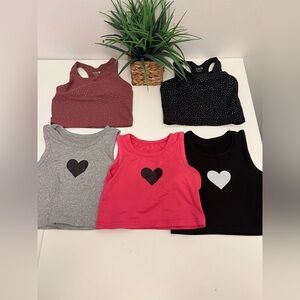 Old Navy Kids Tank Tops - Red, Black, Gray, Pink